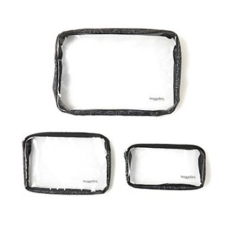 baggallini Set of 3 Clear Travel Pouches