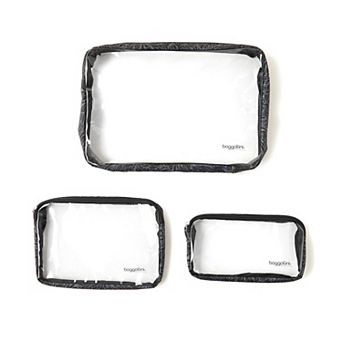 baggallini Set of 3 Clear Travel Pouches