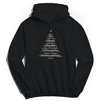 Men's Silent Night Word Tree Hoodie