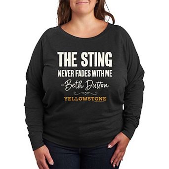 Plus Size Yellowstone Sting Never Fades French Terry Long Sleeve Tee
