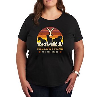 Plus Yellowstone Wild Horses Graphic Tee
