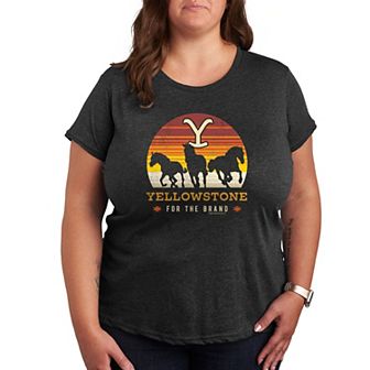 Plus Yellowstone Wild Horses Graphic Tee