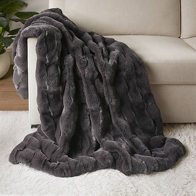 Madison Park Vivienne Faux Fur Throw