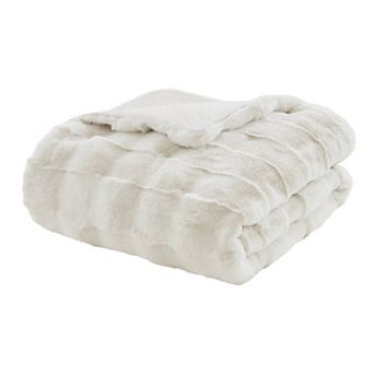Madison Park Vivienne Faux Fur Throw Blanket