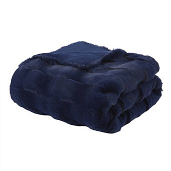 Madison Park Vivienne Faux Fur Throw Blanket