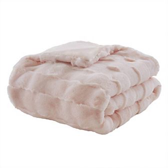 Madison Park Vivienne Faux Fur Throw Blanket