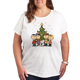 Plus Peanuts Christmas Group Graphic Tee