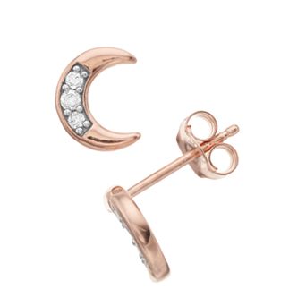 Gold Over Sterling Silver 1/10 Carat T.W. Diamond Stud Earrings