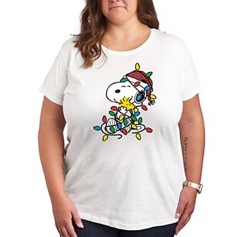 Plus Peanuts Christmas Lights Graphic Tee