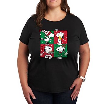 Plus Peanuts Snoopy Christmas Grid Graphic Tee