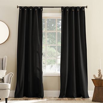 Archaeo Boulder Button Tab Top Semi-Sheer 1 Curtain Panel