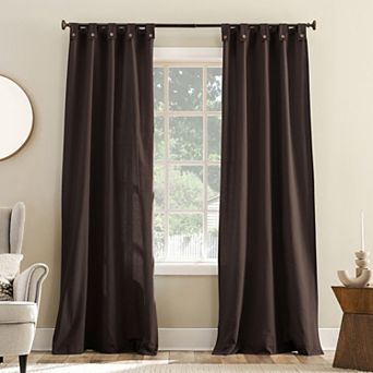 Archaeo Boulder Button Tab Top Semi-Sheer 1 Curtain Panel