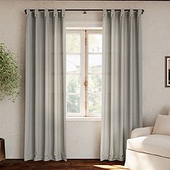 Archaeo Sarro Washed Cotton Semi-Sheer Tab Top Curtain Panel