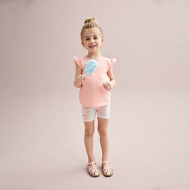 Baby & Toddler Girl Jumping Beans® Slub Flutter Sleeve Top