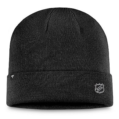 Men's Fanatics Branded Black San Jose Sharks Authentic Pro Cuffed Knit Hat