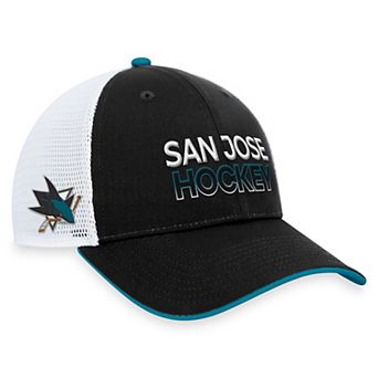 Men's Fanatics Branded Black San Jose Sharks Authentic Pro Rink Trucker Adjustable Hat