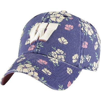 Women's '47 Navy Wisconsin Badgers Primrose Clean Up Adjustable Hat