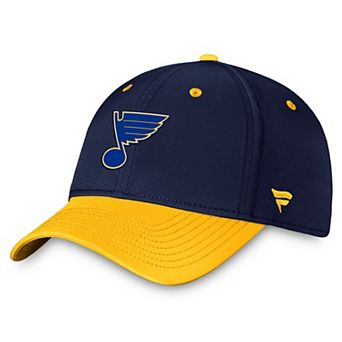 Men's Fanatics Branded Navy/Gold St. Louis Blues Authentic Pro Rink Two-Tone Flex Hat