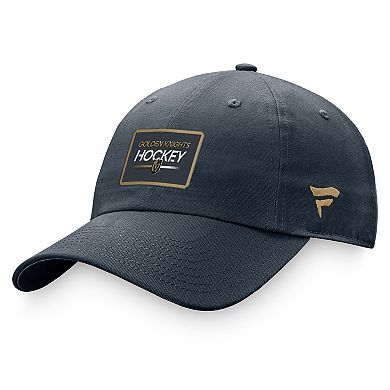 Women's Fanatics Branded  Charcoal Vegas Golden Knights Authentic Pro Rink Adjustable Hat