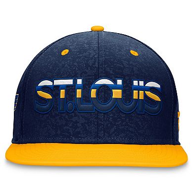 Men's Fanatics Branded Navy/Gold St. Louis Blues Authentic Pro Rink Two-Tone Snapback Hat