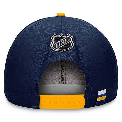 Men's Fanatics Branded Navy/Gold St. Louis Blues Authentic Pro Rink Two-Tone Snapback Hat
