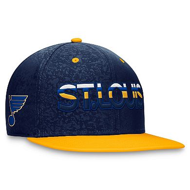 Men's Fanatics Branded Navy/Gold St. Louis Blues Authentic Pro Rink Two-Tone Snapback Hat