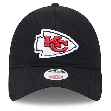 Women's New Era Black Kansas City Chiefs Main Core Classic 2.0 9TWENTY Adjustable Hat