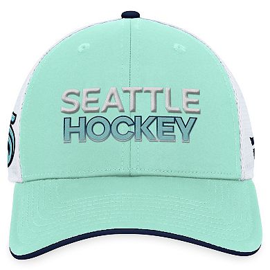 Men's Fanatics Branded Light Blue Seattle Kraken Authentic Pro Rink Trucker Adjustable Hat