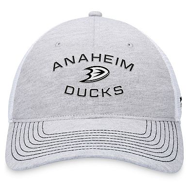 Men's Fanatics Branded  Heather Gray Anaheim Ducks Trucker Adjustable Hat