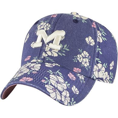 Women's '47 Navy Michigan Wolverines Primrose Clean Up Adjustable Hat