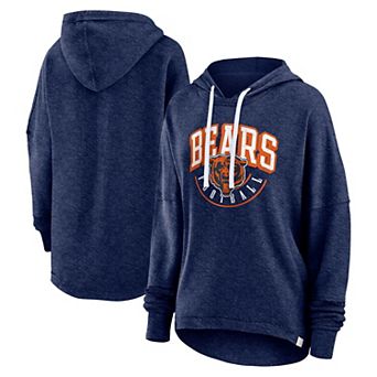 Women's Fanatics Branded Navy Chicago Bears Lounge Helmet Arch Pullover Hoodie