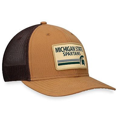 Men's Top of the World Khaki Michigan State Spartans Strive Trucker Adjustable Hat