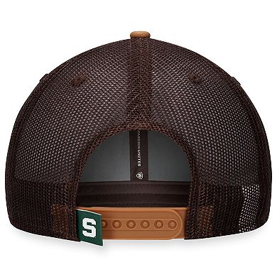 Men's Top of the World Khaki Michigan State Spartans Strive Trucker Adjustable Hat