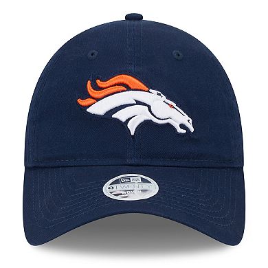 Women's New Era  Navy Denver Broncos  Main Core Classic 2.0 9TWENTY Adjustable Hat