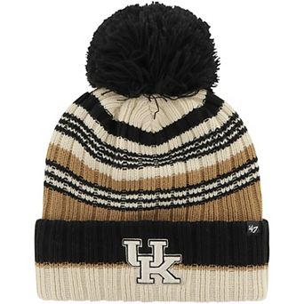Women's '47 Khaki Kentucky Wildcats Barista Cuffed Knit Hat with Pom