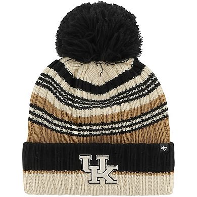 Women's '47 Khaki Kentucky Wildcats Barista Cuffed Knit Hat with Pom