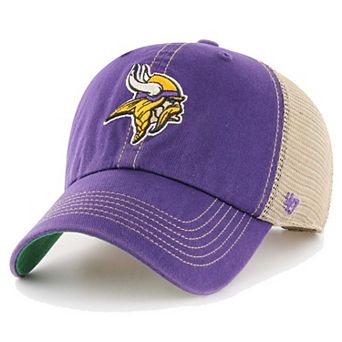 Men's '47 Purple/Natural Minnesota Vikings Trawler Trucker Clean Up Adjustable Hat