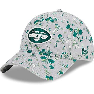 Women's New Era Gray New York Jets Bouquet 9TWENTY Adjustable Hat