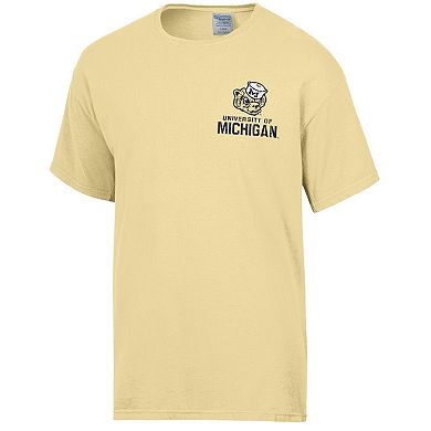Men's Comfort Wash Maize Michigan Wolverines Vintage Logo T-Shirt