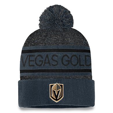 Men's Fanatics Branded Gray Vegas Golden Knights Authentic Pro Cuffed Knit Hat with Pom