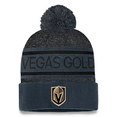 Men's Fanatics Branded Gray Vegas Golden Knights Authentic Pro Cuffed Knit Hat with Pom