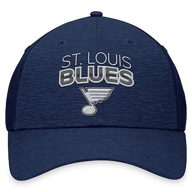 Men's Fanatics Branded Navy St. Louis Blues Authentic Pro Road Stack Logo Flex Hat