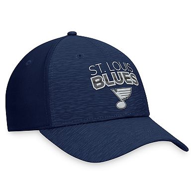 Men's Fanatics Branded Navy St. Louis Blues Authentic Pro Road Stack Logo Flex Hat