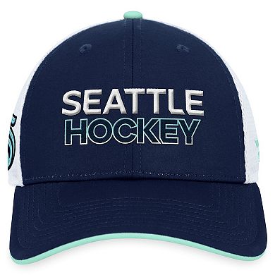 Men's Fanatics Branded Deep Sea Blue Seattle Kraken Authentic Pro Rink Trucker Adjustable Hat
