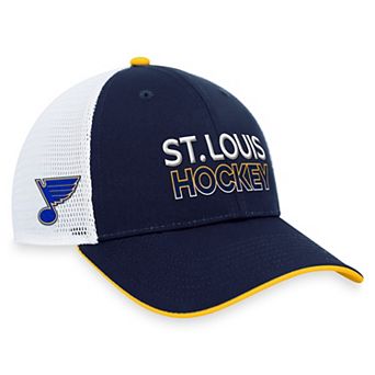 Men's Fanatics Branded Navy St. Louis Blues Authentic Pro Rink Trucker Adjustable Hat