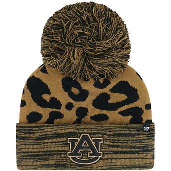 Women's '47 Brown Auburn Tigers Rosette Cuffed Knit Hat with Pom