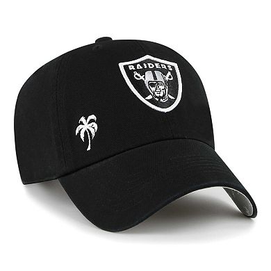 Women's '47  Black Las Vegas Raiders Confetti Icon Clean Up Adjustable Hat