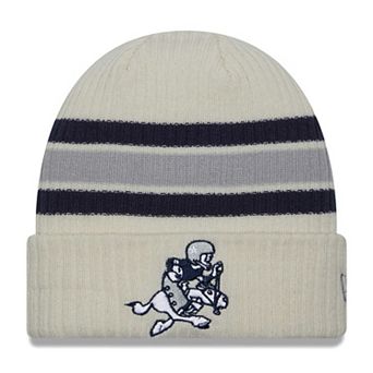 Men's New Era Cream Dallas Cowboys Vintage Cuffed Knit Hat
