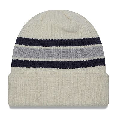 Men's New Era Cream Dallas Cowboys Vintage Cuffed Knit Hat