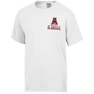 Men's Comfort Wash White Alabama Crimson Tide Vintage Logo T-Shirt